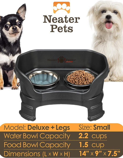 Load image into Gallery viewer, Neater Feeder Deluxe with Leg Extensions (Small, Midnight Black)
